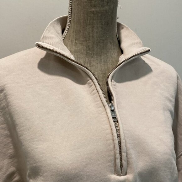 Aritzia TNA Cozy Fleece 1/4 Zip Cropped Sweatshirt - Picture 4 of 14